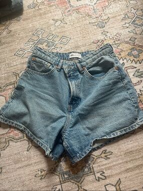 Zara high waisted denim shorts